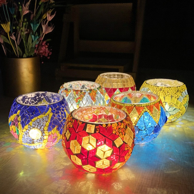 DIY Mosaic Lamp Kit Glass Art Craft Night Light Project
