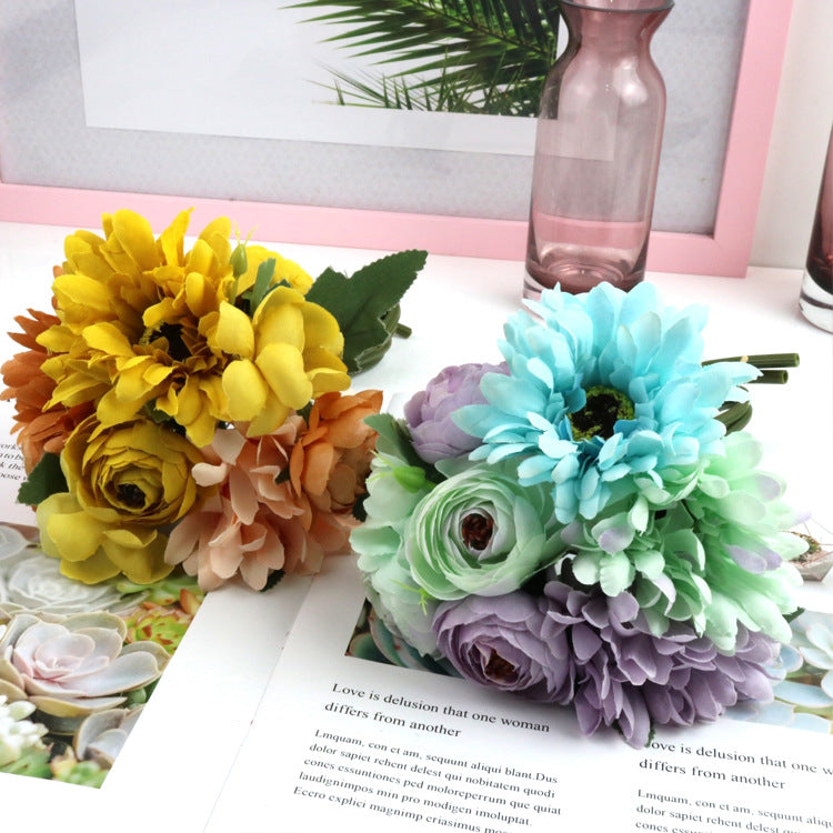 Valentine’s Day Faux Rose Bouquet Multi-Stem Home Decor