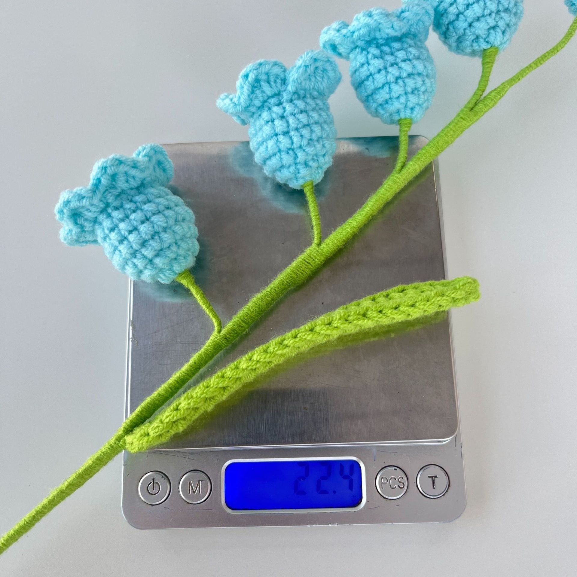 Handmade Crochet Lily of the Valley Stem Floral Decor