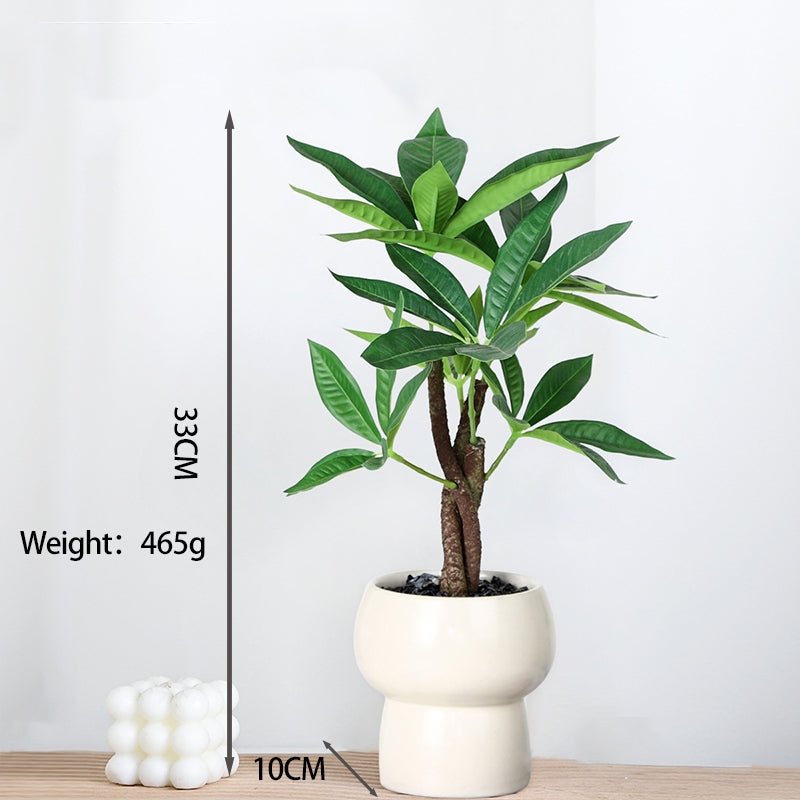 Artificial Potted Green Plant Desk Tabletop Decor