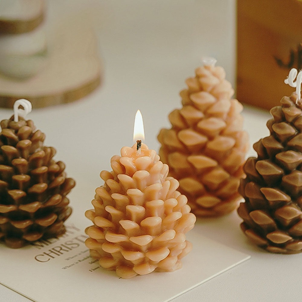 Pine Cone Scented Candle Decorative Christmas Home Decor