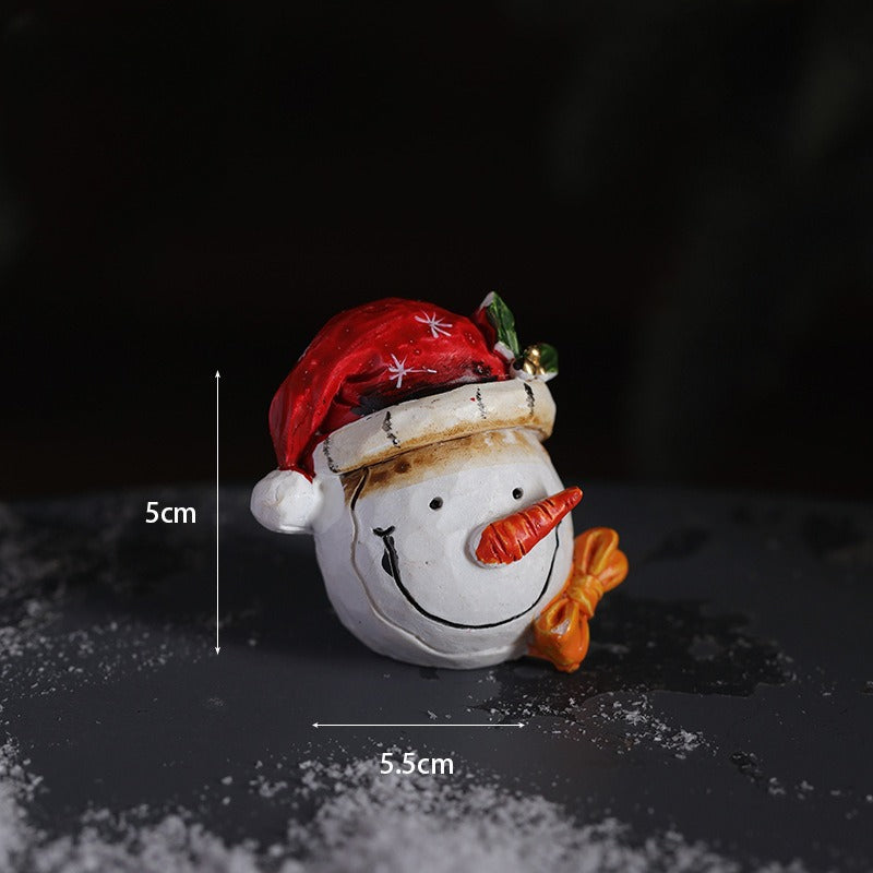 Resin Christmas Snowman Santa Tabletop Holiday Decor