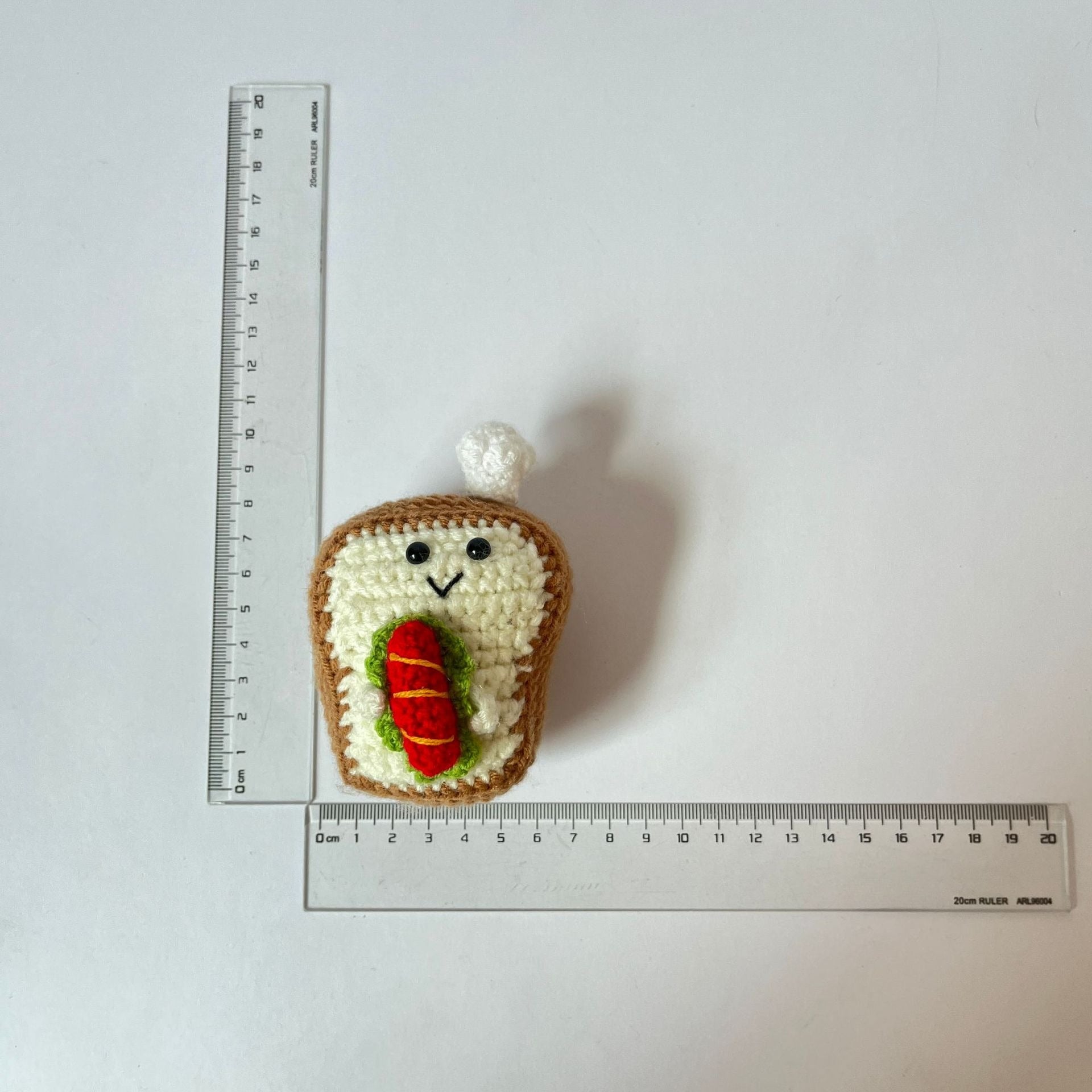 Crochet Bread Plush Keychain Cute Food Charm