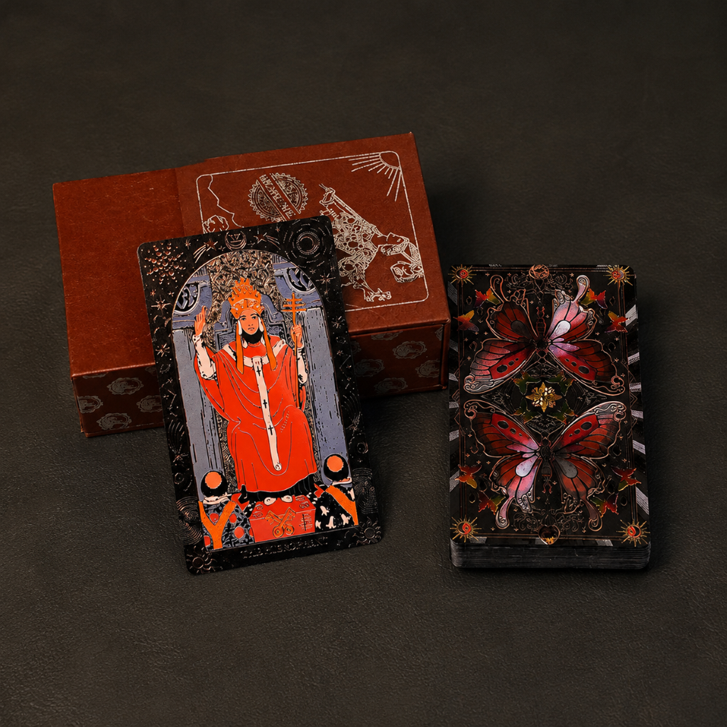 Vintage Tarot Card Deck with Storage Box Divination Cards