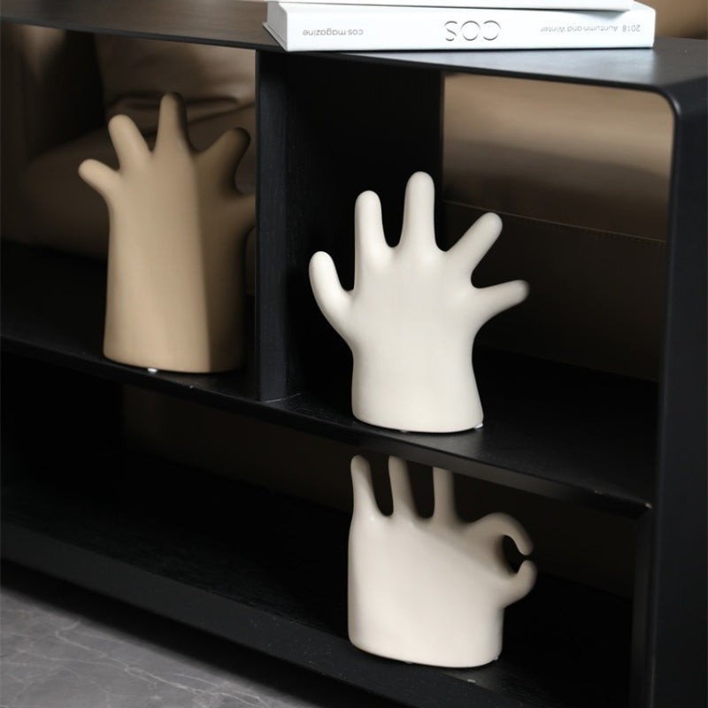 Modern Ceramic Hand Jewelry Holder Ring Display Stand Decor