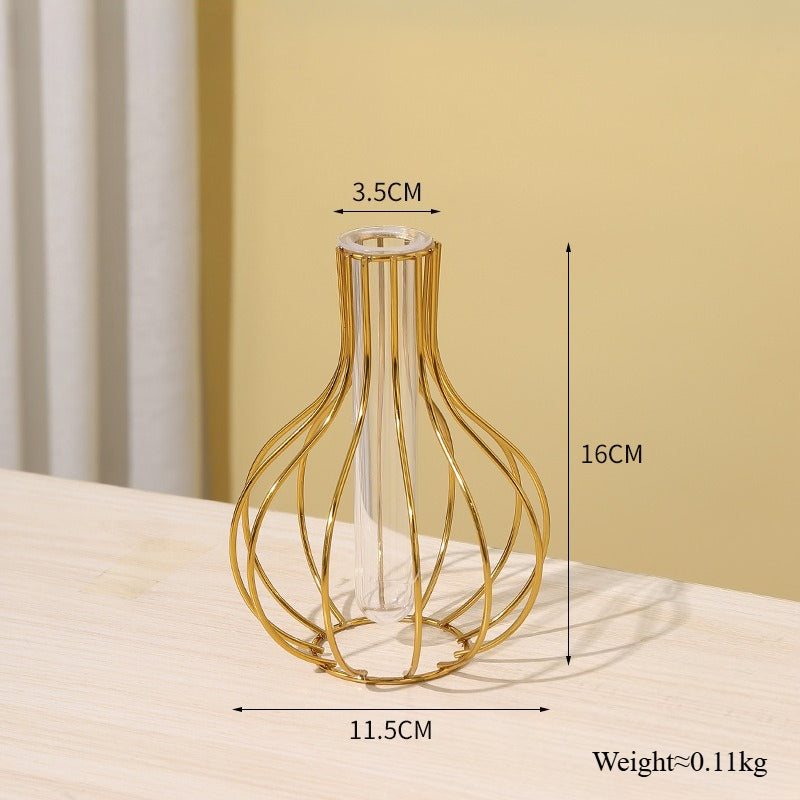 Iron Vase Decorative Planter for Home Table Desk