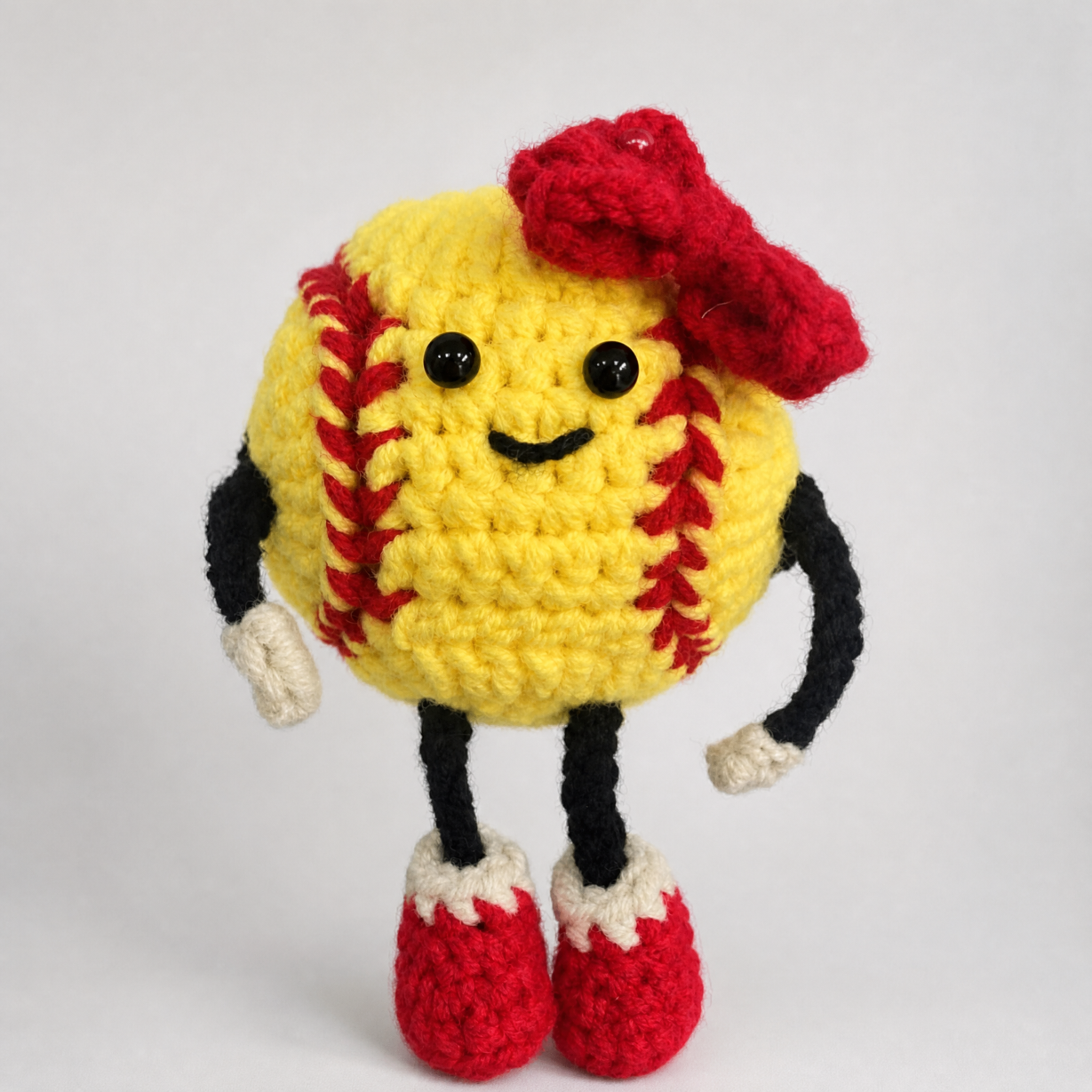 Handmade Crochet Sports Ball Plush Gift Decor