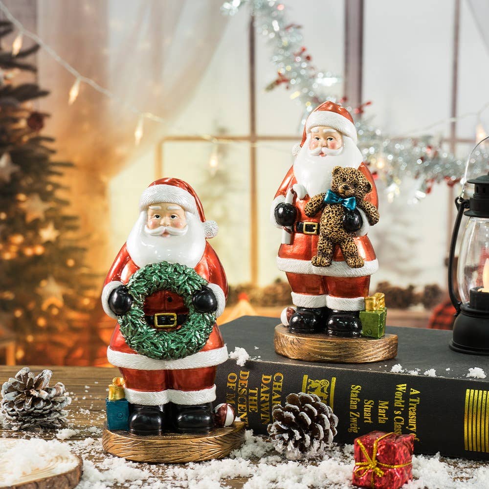 Creative Resin Santa Claus Figurines for Holiday Home Decor