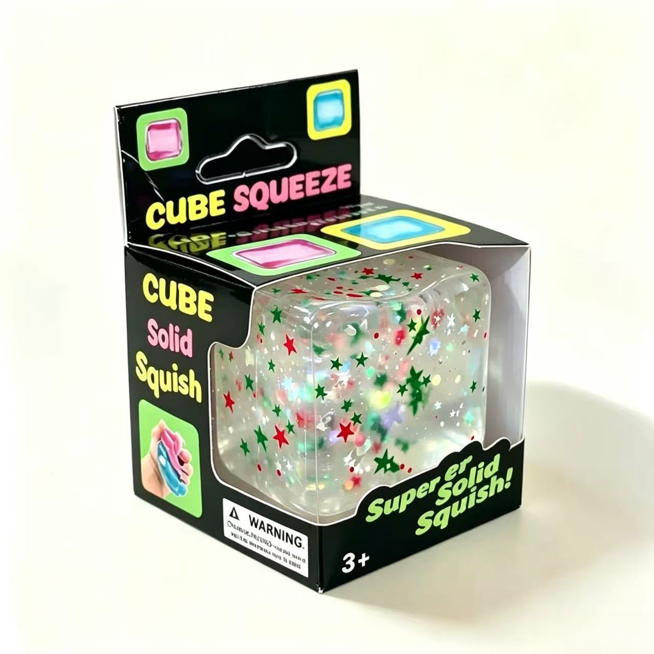 Christmas Ice Cube Squishy Slow Rising Glitter Stress Toy