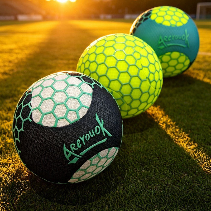 Plush Glow Soccer Ball Soft Stuffed Kids Sports Toy Night Play