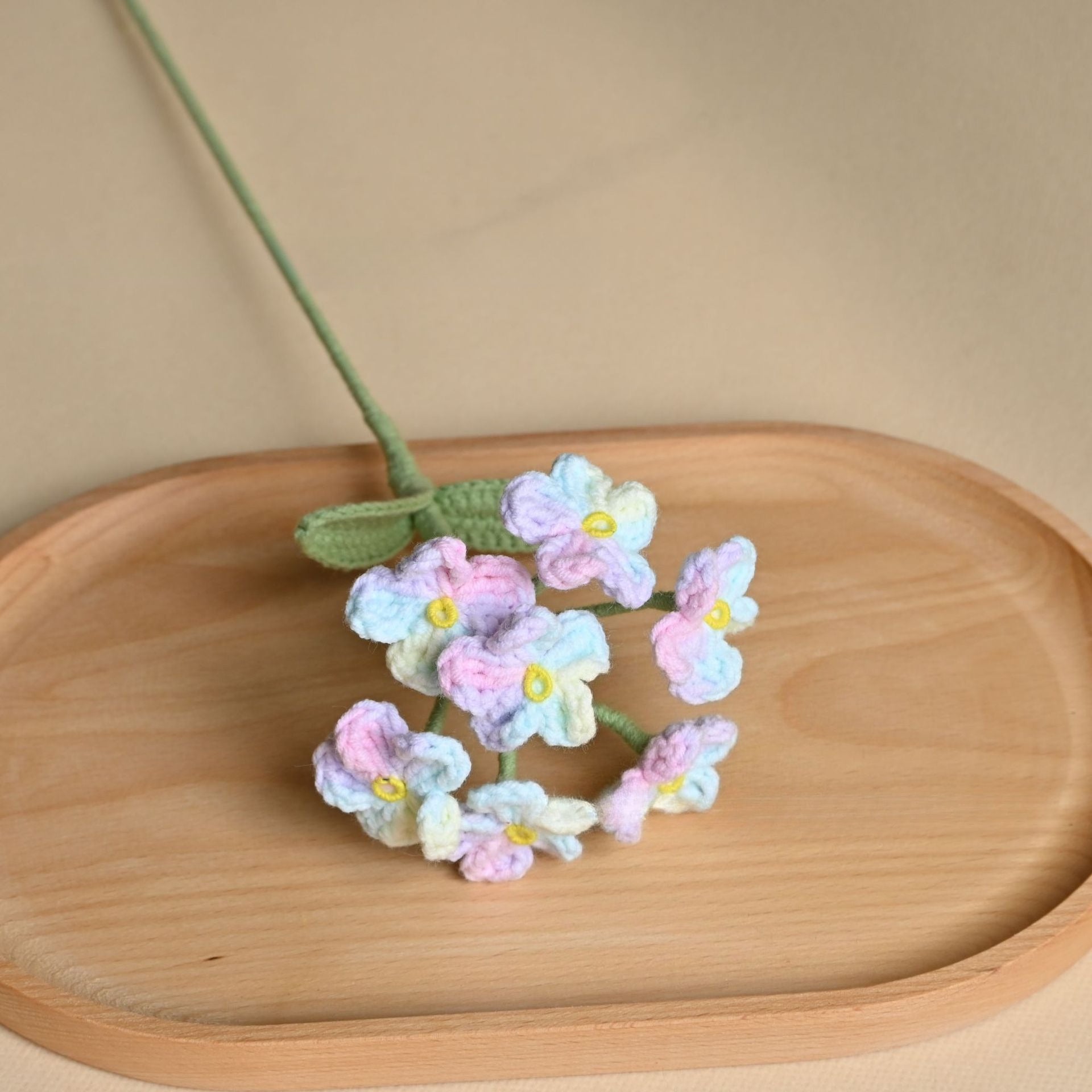 Handmade Crochet Flower Bouquet Yarn Floral Home Decor