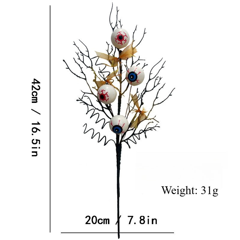 Halloween Floral Pick Pumpkin Ghost Artificial Flower Stem