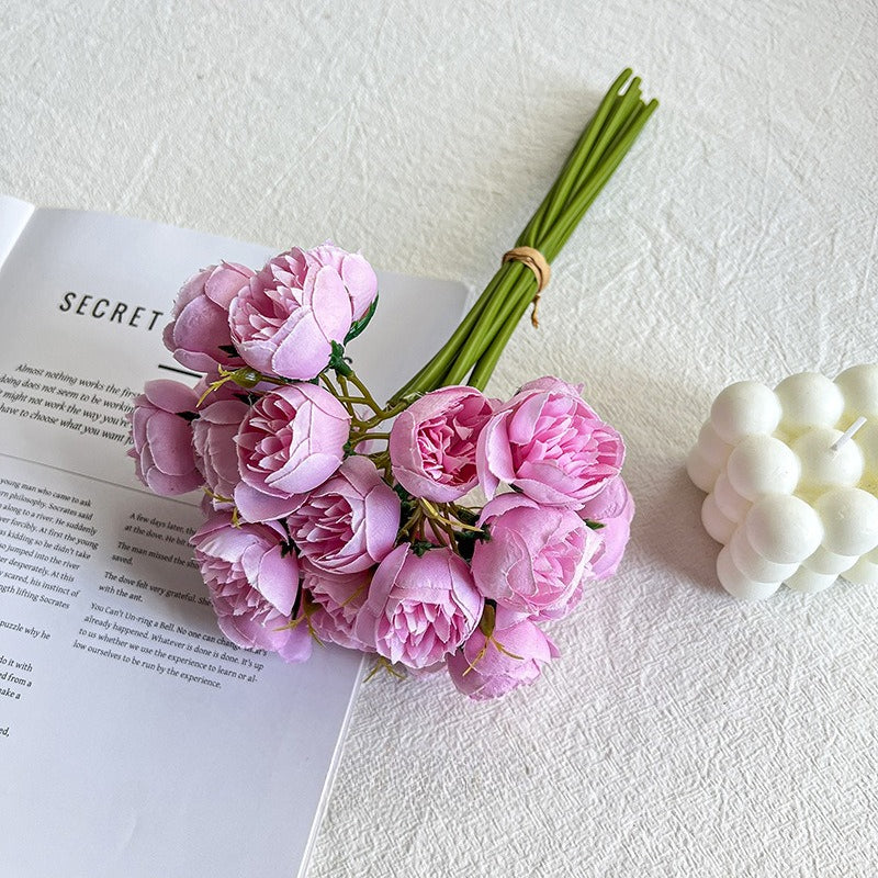 Artificial Peony Flower Bouquet Faux Floral Wedding Home Decor
