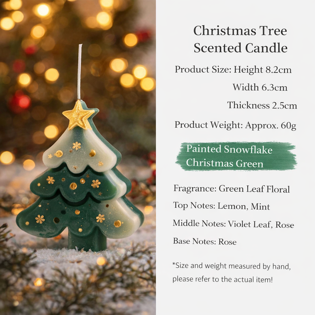 Christmas Tree Shaped Scented Candle Holiday Home Decor