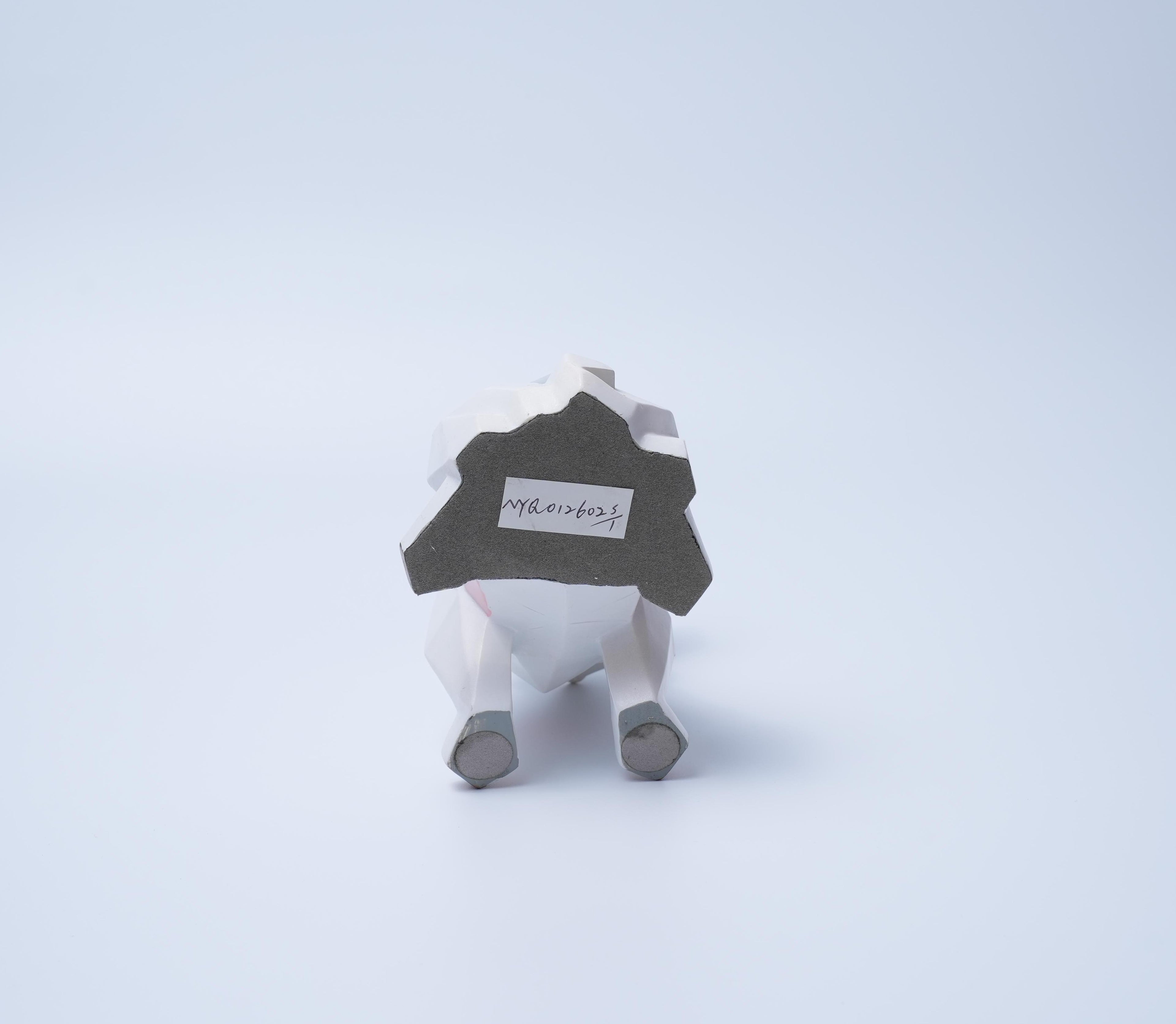 Geometric Resin Bulldog Statue Modern Home Decor