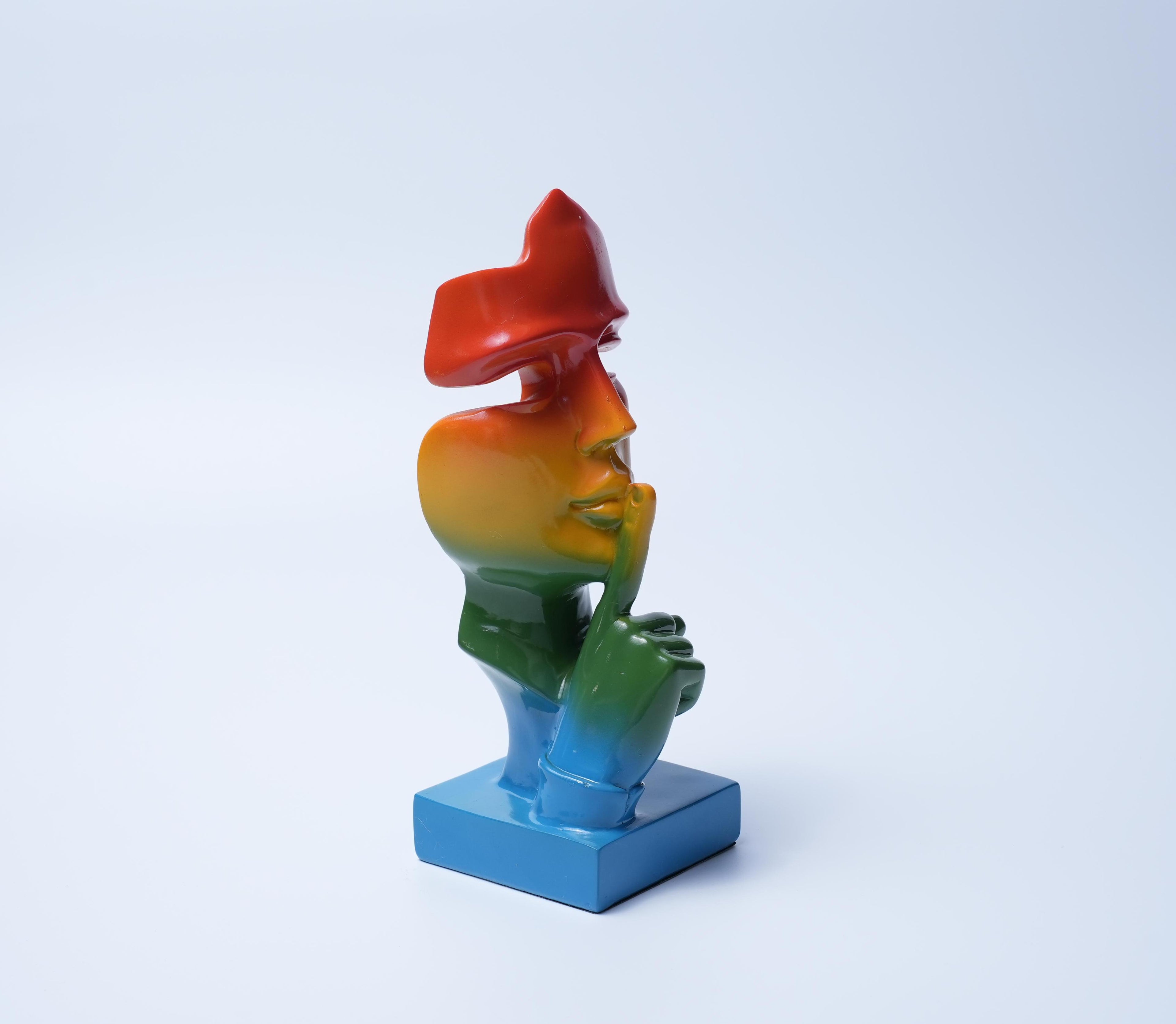 Modern Rainbow Silent Face Sculpture Modern Abstract Decor