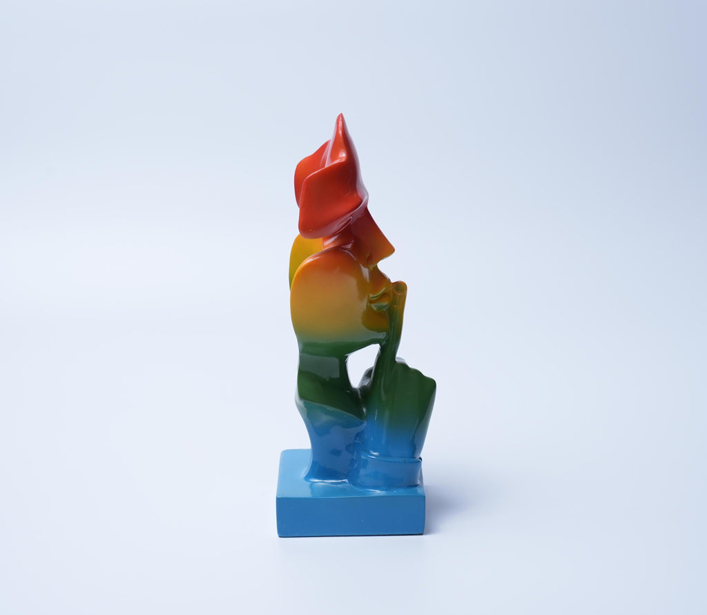 Modern Rainbow Silent Face Sculpture Modern Abstract Decor