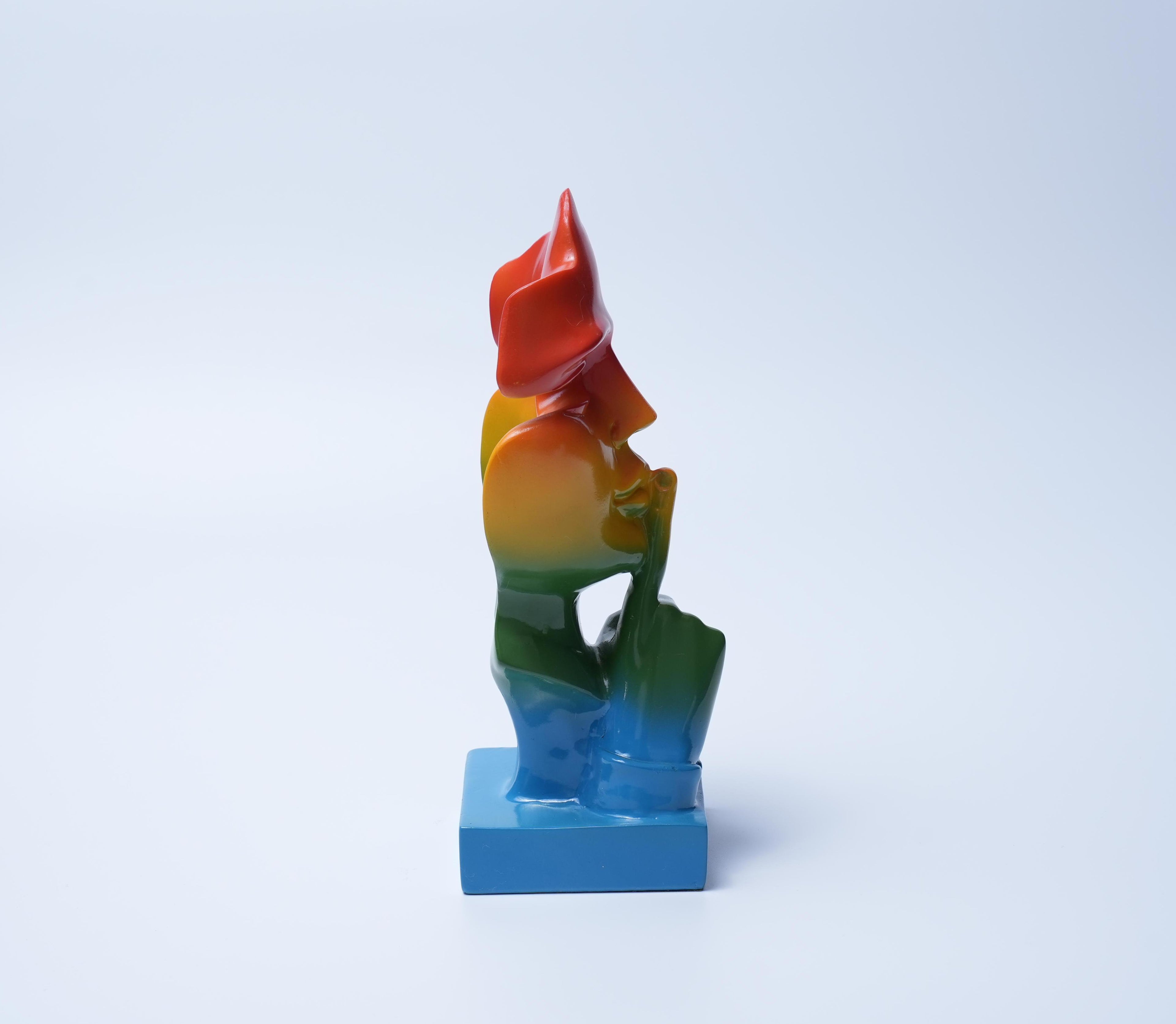 Modern Rainbow Silent Face Sculpture Modern Abstract Decor