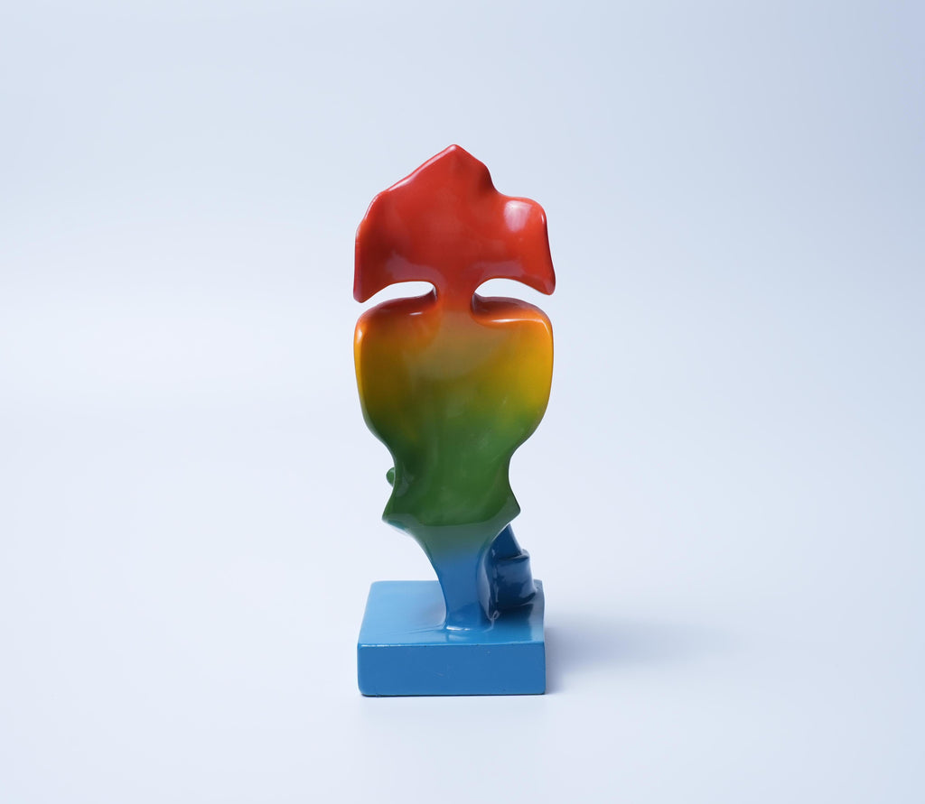 Modern Rainbow Silent Face Sculpture Modern Abstract Decor
