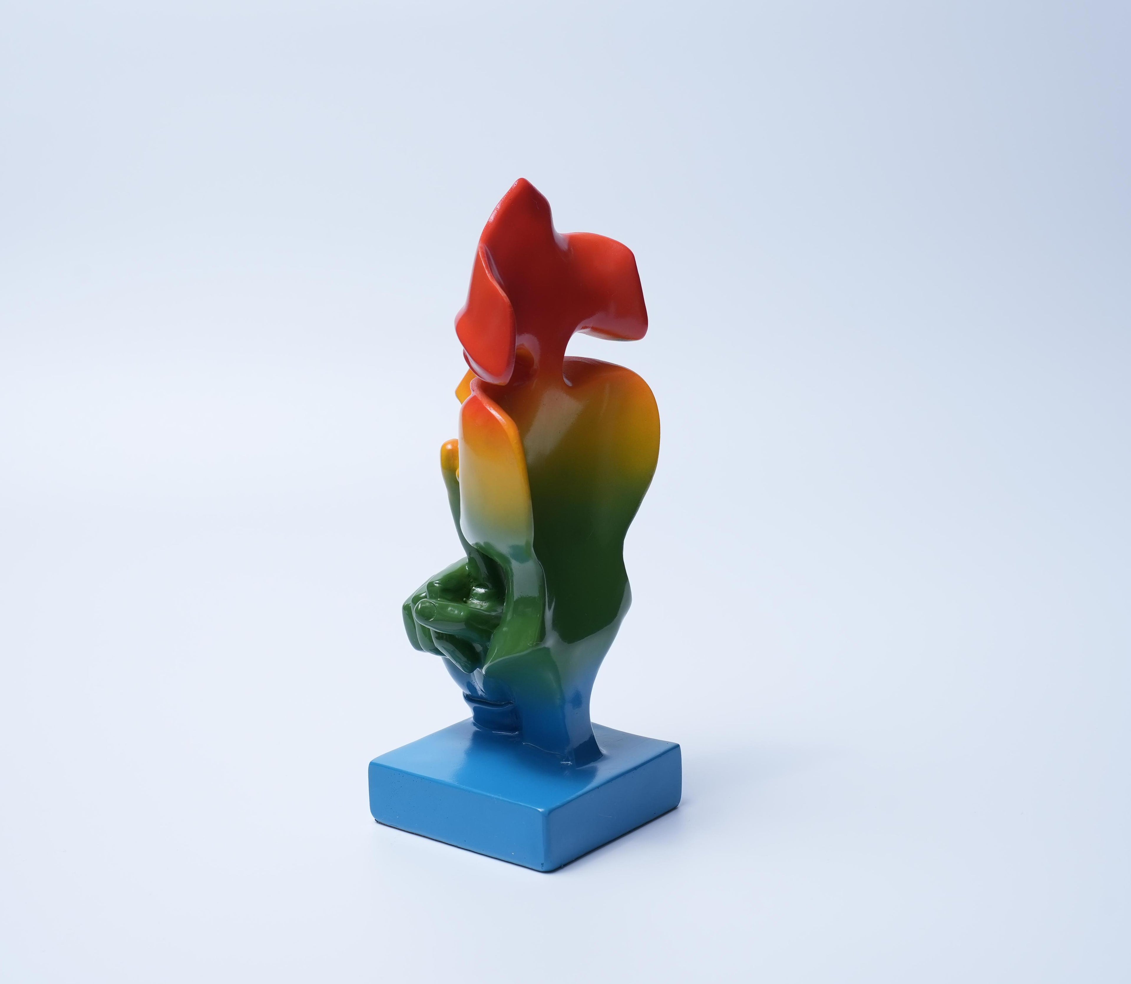 Modern Rainbow Silent Face Sculpture Modern Abstract Decor