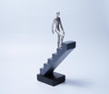 Abstract Resin Climbing Stairs Sculpture Home Decor