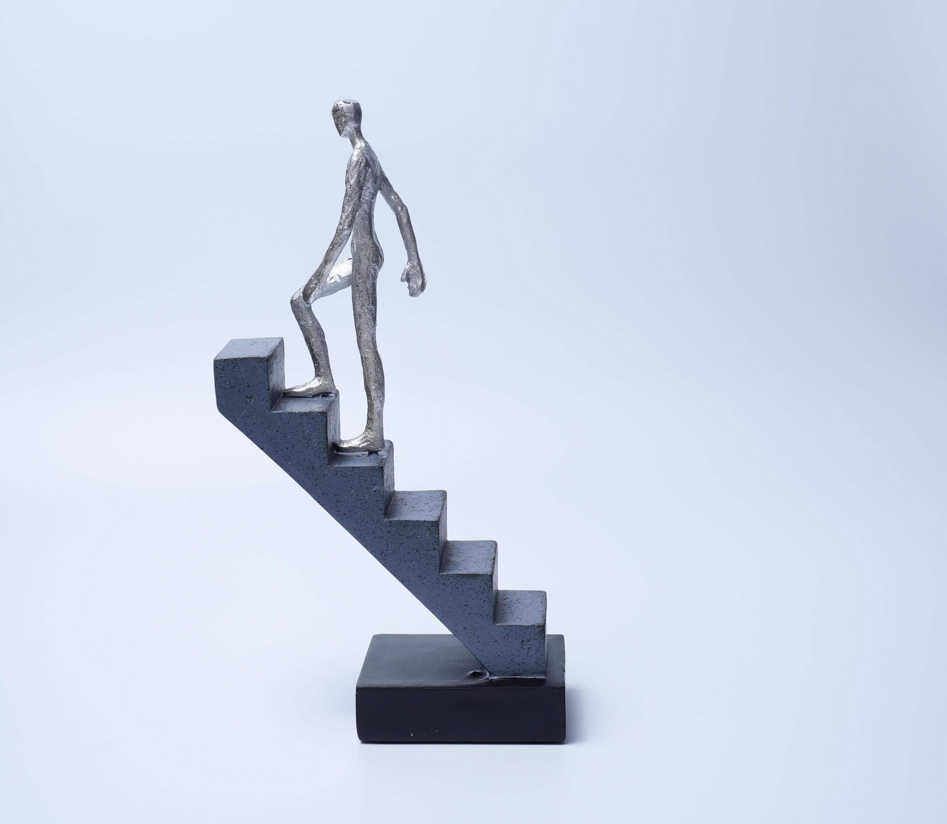 Abstract Resin Climbing Stairs Sculpture Home Decor
