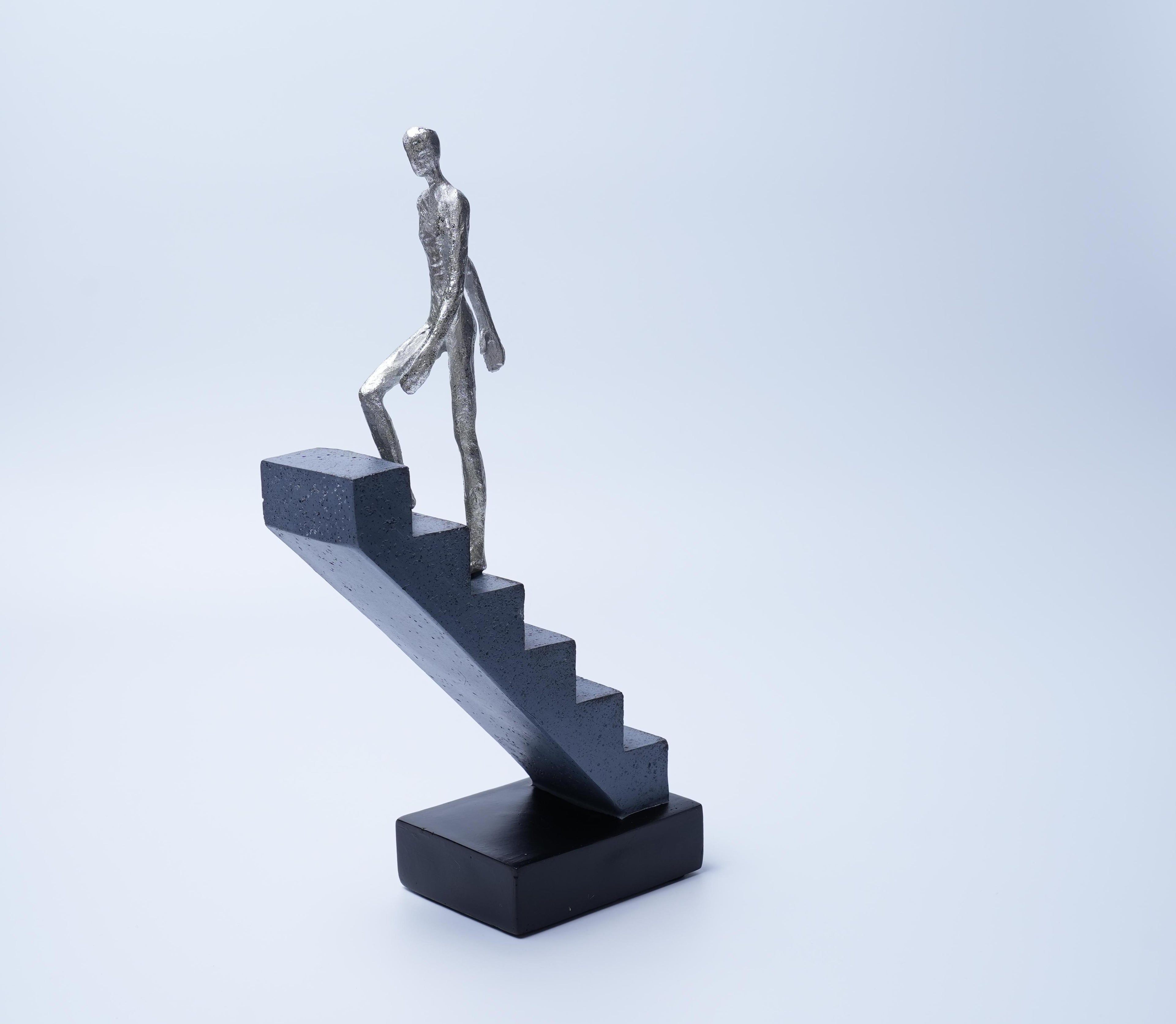 Abstract Resin Climbing Stairs Sculpture Home Decor