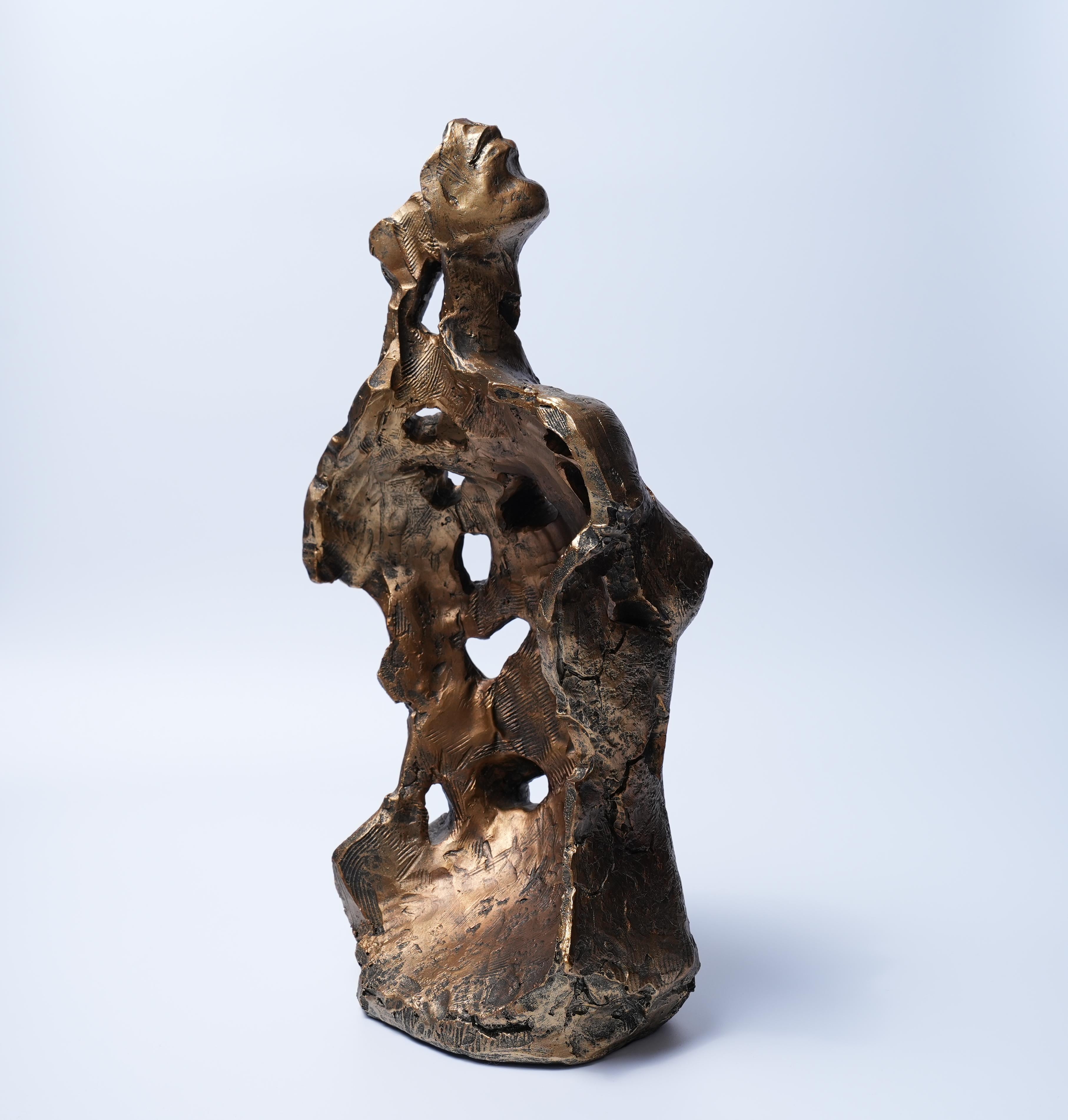 Abstract Gold Torso Sculpture Modern Art Decor