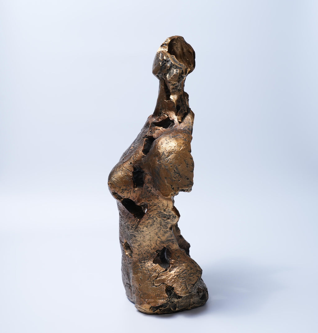 Abstract Gold Torso Sculpture Modern Art Decor