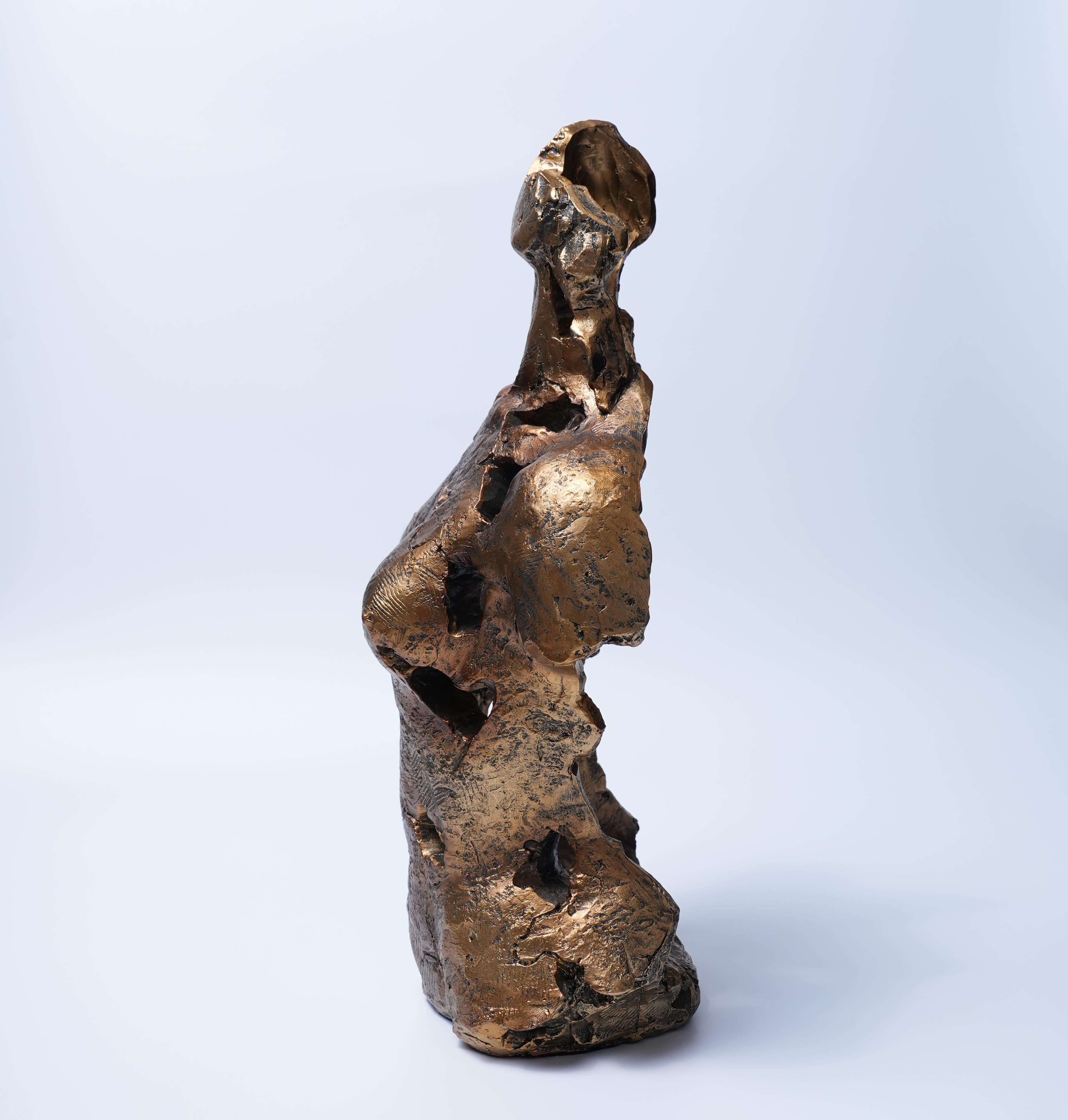Abstract Gold Torso Sculpture Modern Art Decor
