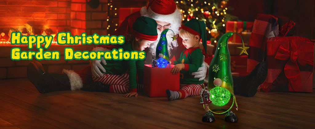 Solar Gnome Christmas Decor with Color Changing Lights