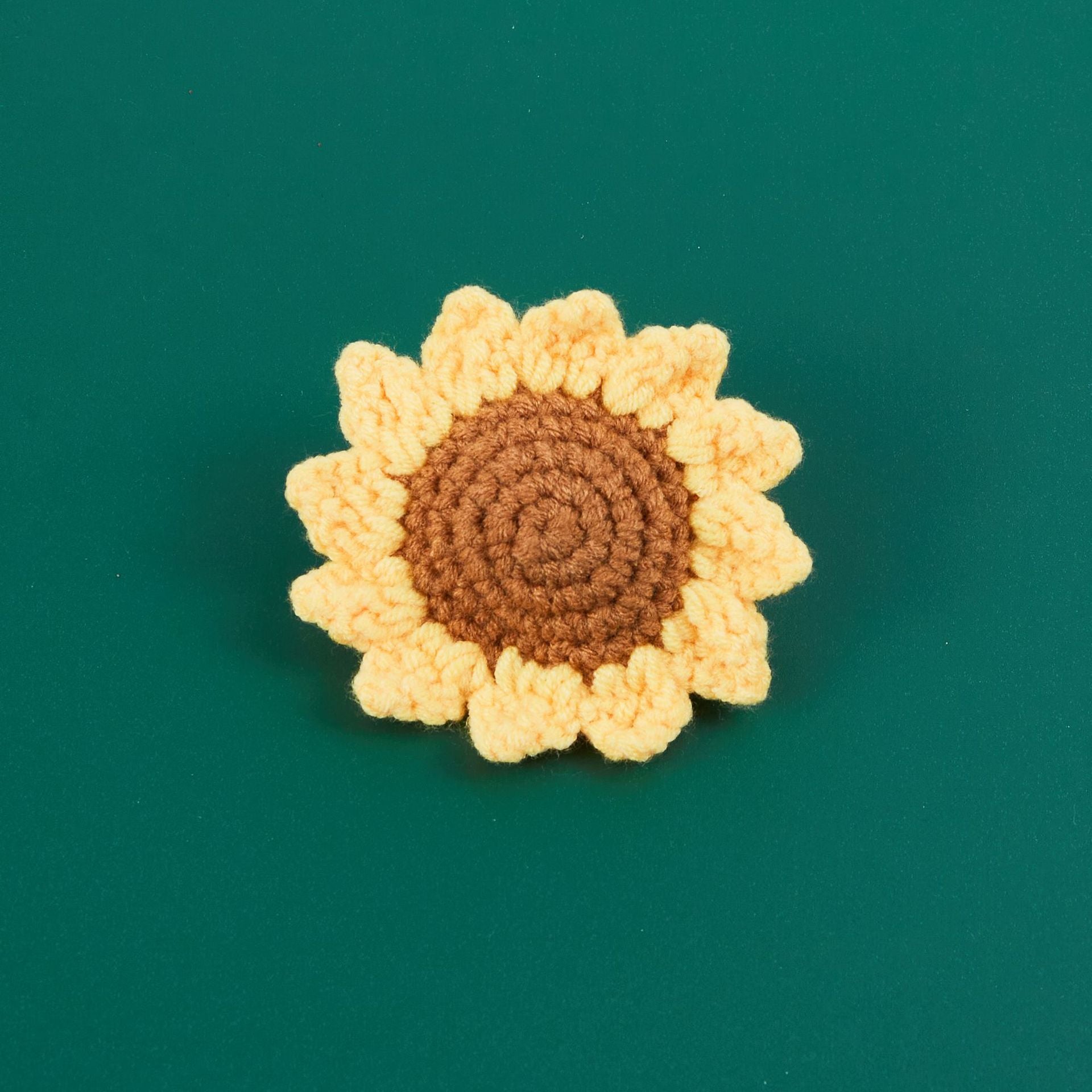Valentine’s Day Crochet Orange Sunflower Cute Knitted Gift