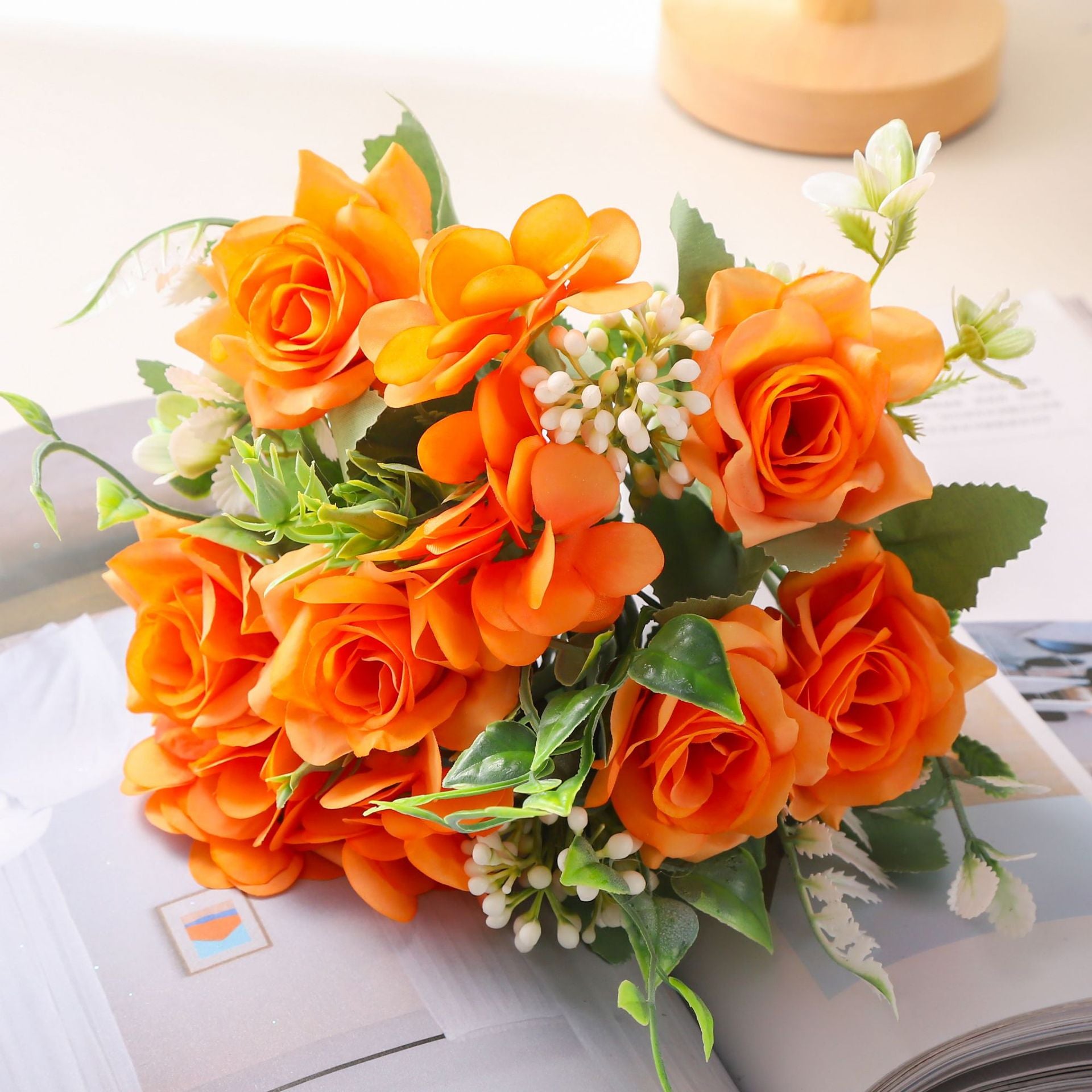 Valentines Day Romantic Rose Artificial Bouquet Home Decor