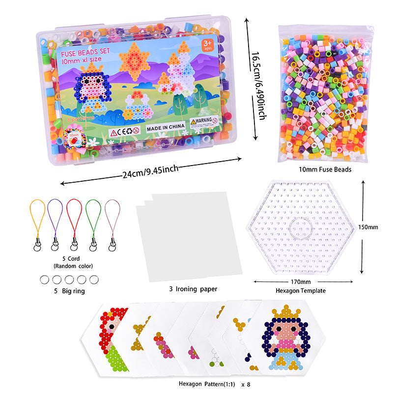 Fuse Beads Princess DIY Craft Kit 10mm Iron Beads Pixel Art