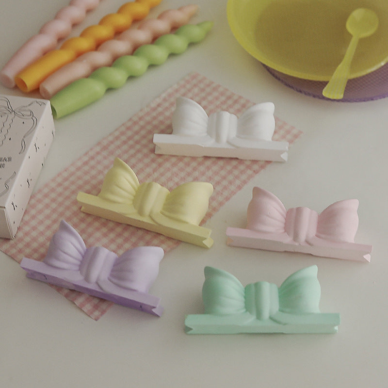 Bow Knot Candle Holder Decorative Tray Accent for Home Decor