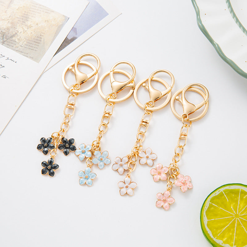 Valentine’s Day Crystal Flower Keychain Bag Charm Gift