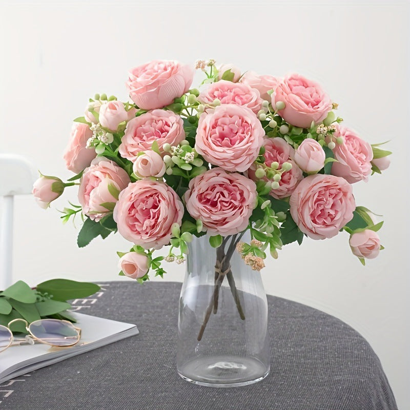 Valentine’s Day Faux Peony Rose Bouquet for Home Decor