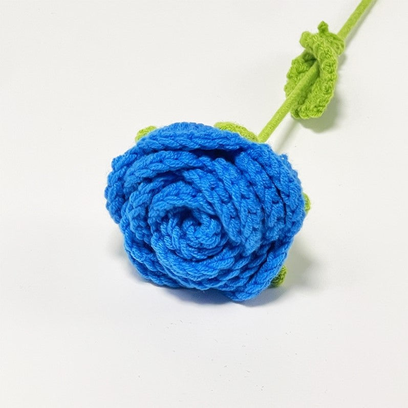 Valentine’s Day Handmade Crochet Rose Flower Decor Gift