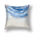 Abstract Gold Foil Linen Throw Pillow Cover 18x18 Square