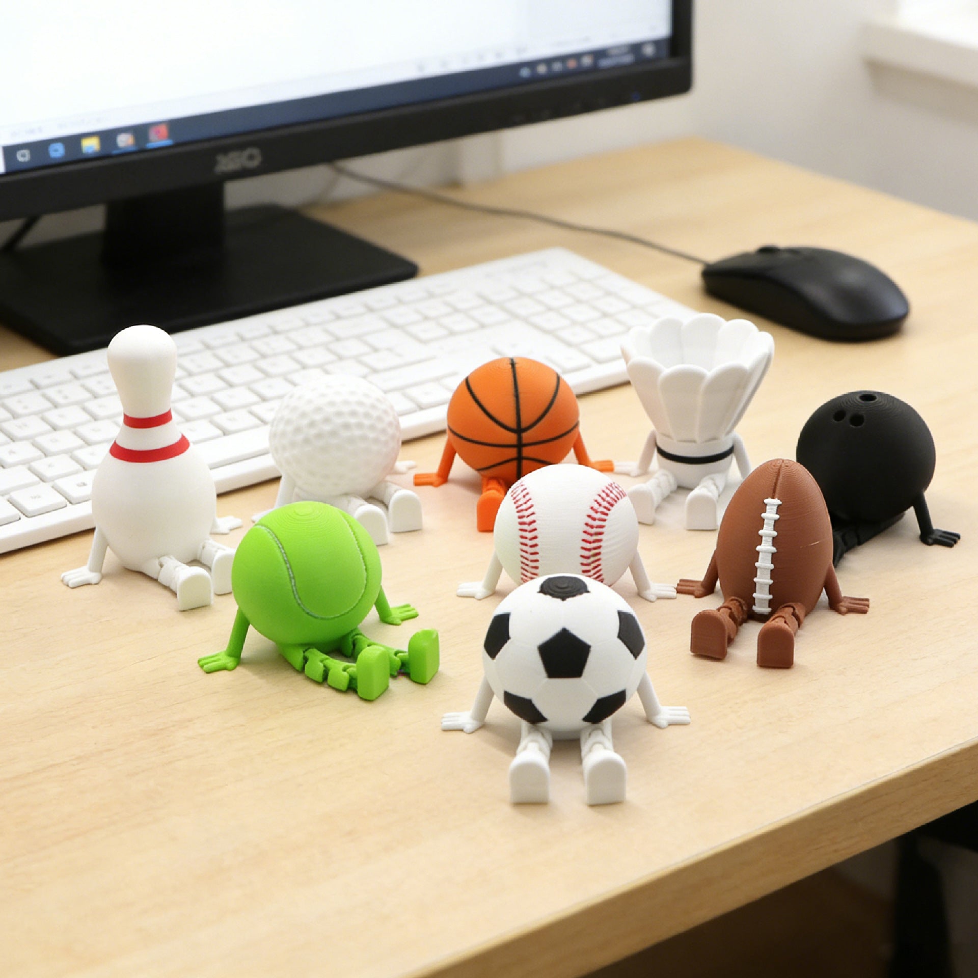 Sports Ball Desk Figurine Miniature Decorative Toy