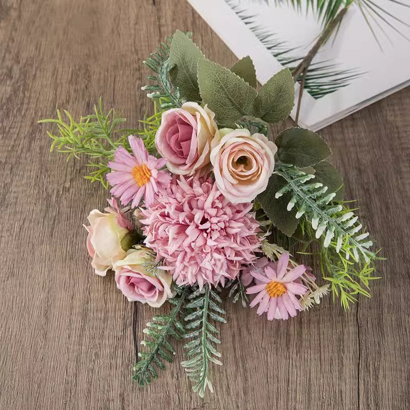 Valentine’s Day Faux Rose Hydrangea Bouquet Home Decor