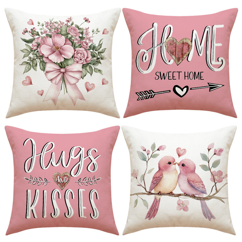 Valentine Pink Love Throw Pillow Covers Romantic Home Decor