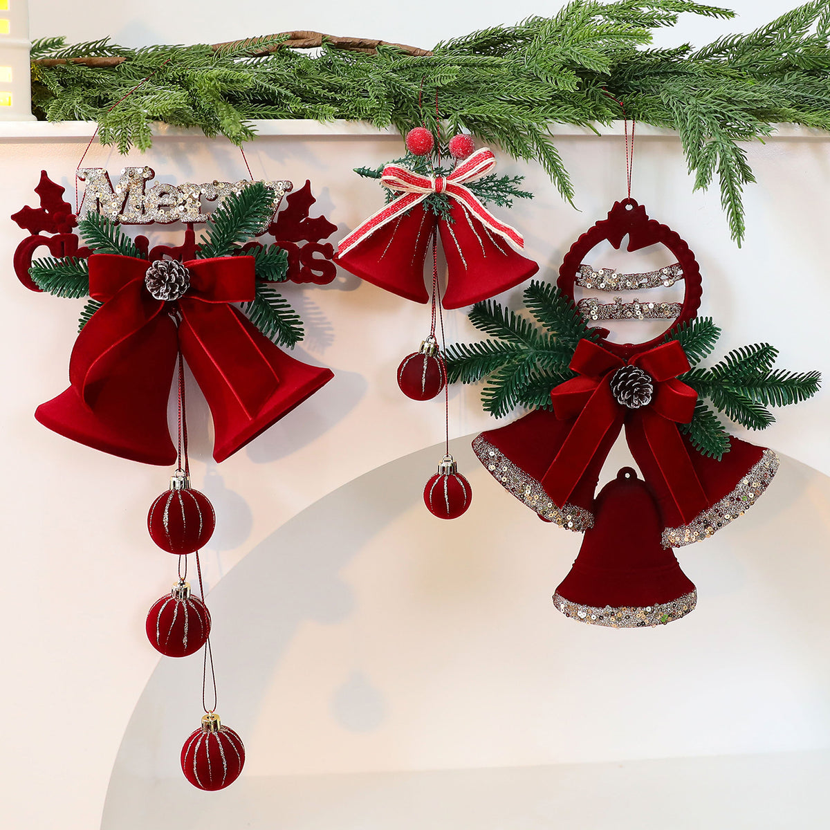 Velvet Christmas Hanging Ornament Holiday Tree Decoration