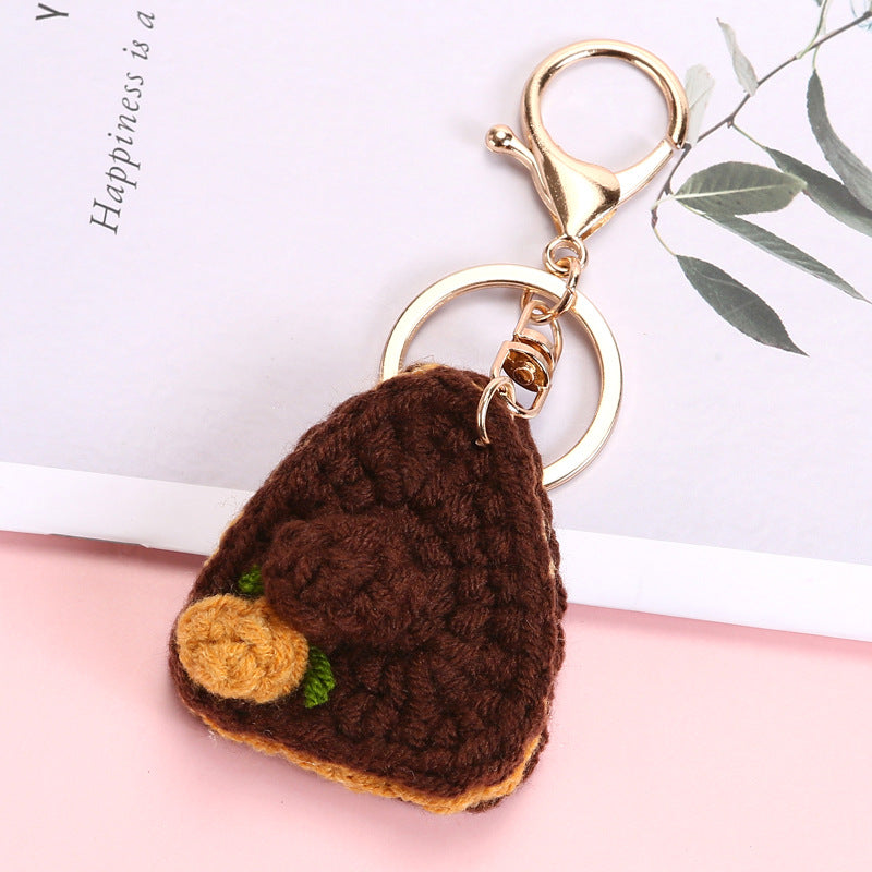 Crochet Fast Food Keychain Mini Food Bag Charm Gift
