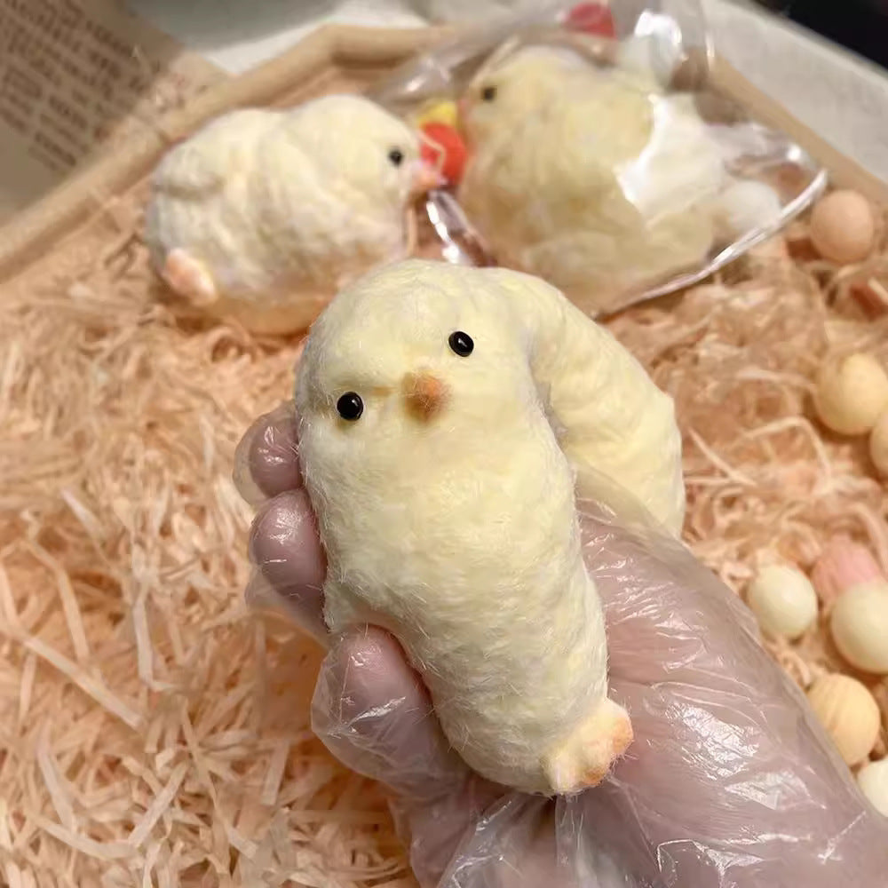 Fluffy Chick Squishy Toy Fast Rebound Stress Relief Toy