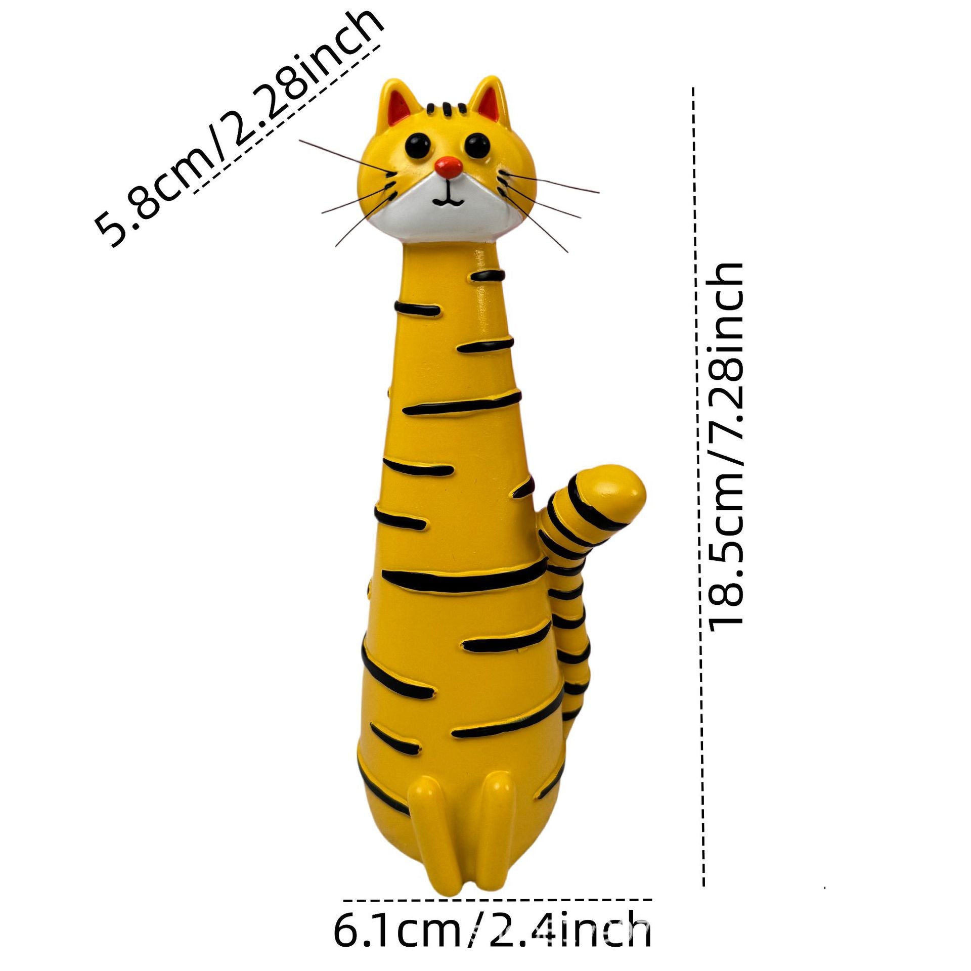 Resin Cat Flower Vase Whimsical Animal Planter Home Decor