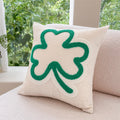 St. Patrick’s Day Shamrock Embroidered Green Pillow Cover