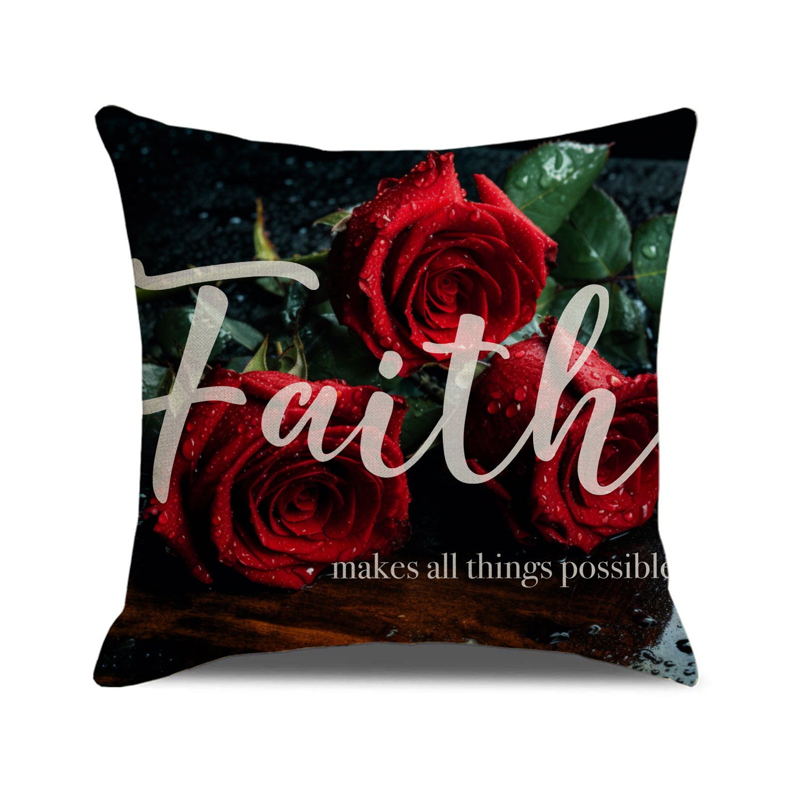 Valentine Rose Decorative Quote Pillow Covers Home Accent
