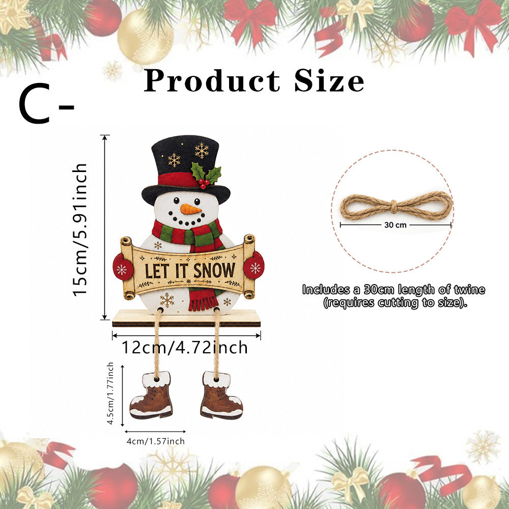Christmas Gnome Wooden Tabletop Decor With Boots