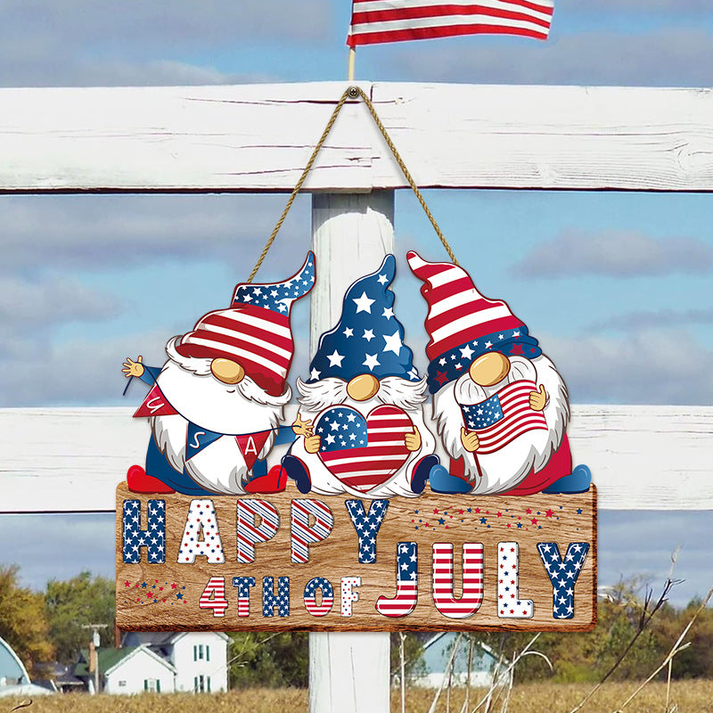 4th of July USA Wooden Hanging Decor Assorted Styles